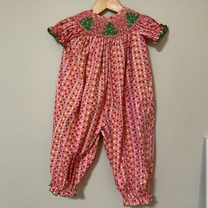 Smocked Christmas Romper